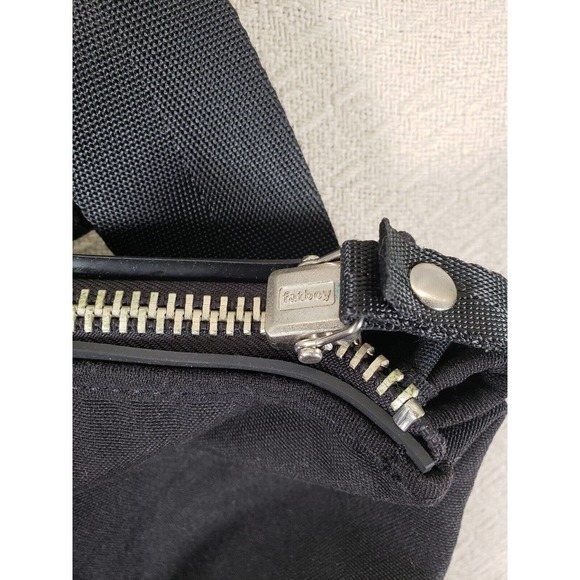 Fatboy Bag Mens Medium M Black Metallic Soul Canvas Adjustable Strap Zipper Tote - Picture 4 of 14